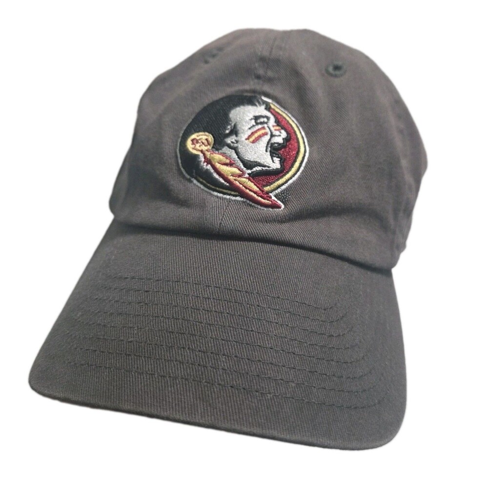 Florida State Seminoles Hat Mens OSFA Faded Charcoal 47 Brand Clean Up Strapback